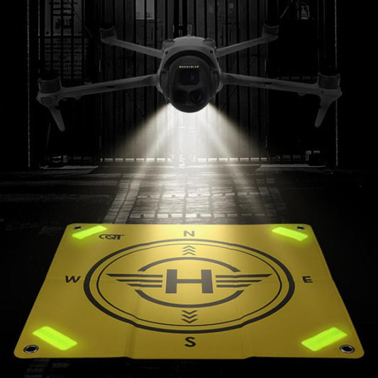 Plataforma de aterrizaje CQT Universal reflectante para drones, 55 cm, doble cara, impermeable, plegable, con clavijas de ti…
