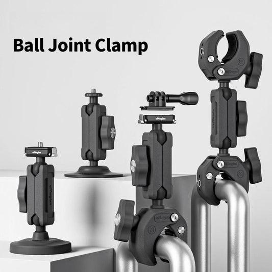 Base Abrazadera de brazo metálico aMagisn con magnética y rótula de 1/4 de pulgada para cámaras Insta360, y GoPro (negro) —…