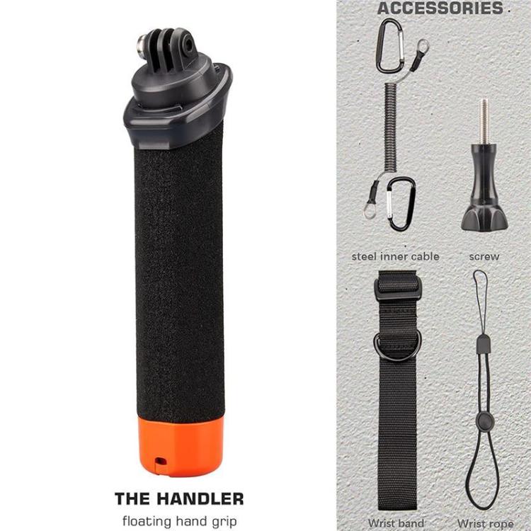 Empuñadura flotante para cámara de acción GoPro/ /Insta360, resistente al agua y con cable de acero antipérdida para DJI Osm…