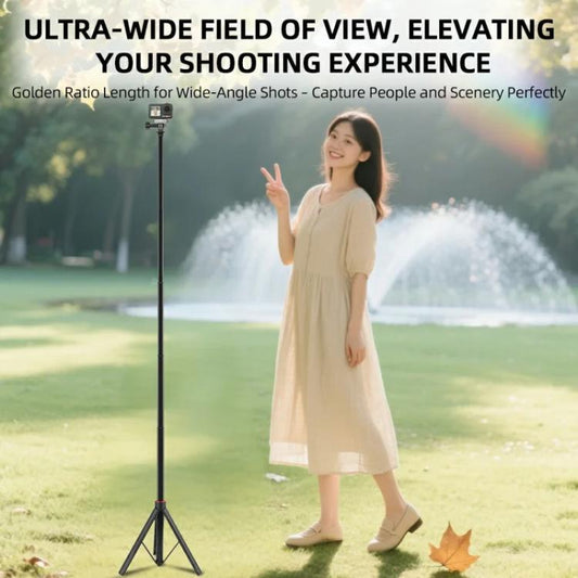 Trípode extensible Flymile de 1,6 m para selfies con cámara de acción, monopié de configuración rápida con un solo botón y v…