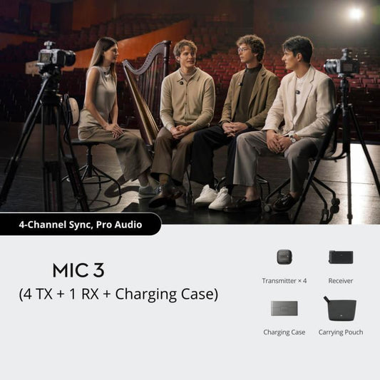 Original para DJI Mic 3 (4 TX + 1 RX + estuche de carga) — imagen 2