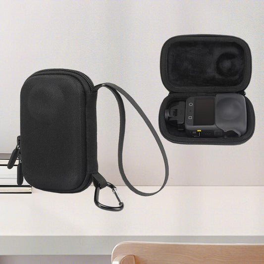 Estuche de transporte BKano, bolso de mano portátil con mosquetón y correa de muñeca para DJI Osmo 360 (negro) — imagen 2