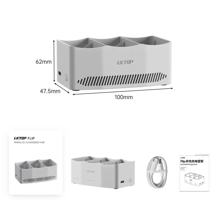 Batería de 3 LKTOP FC326 65W Administrador de carga de canales para DJI Flip — imagen 10