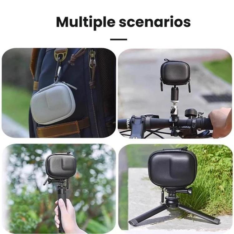 Estuche de almacenamiento de poliuretano resistente al agua para cámara con mosquetón para DJI Osmo Action 6 (azul) — imagen…