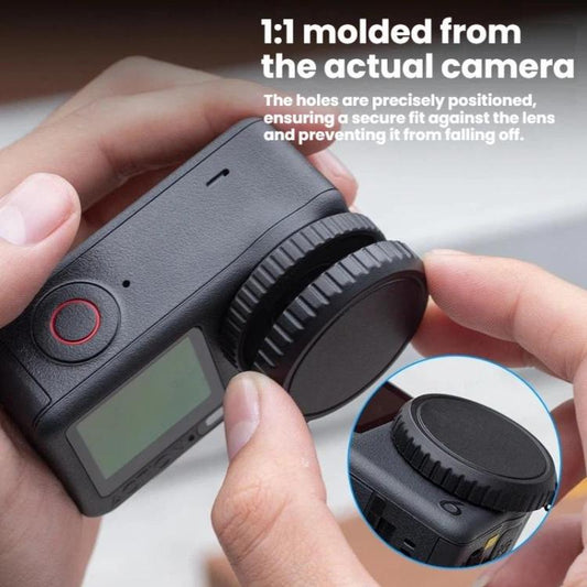 Tapa protectora de silicona resistente a arañazos para lente para DJI Osmo Action 6 (negra) — imagen 2