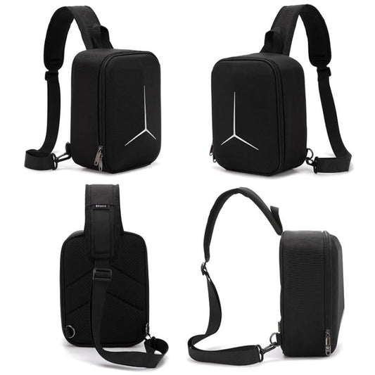 Bolsa organizadora portátil de pecho, resistente al agua, de carcasa rígida, suave al tacto para DJI Neo (negra) — imagen 2