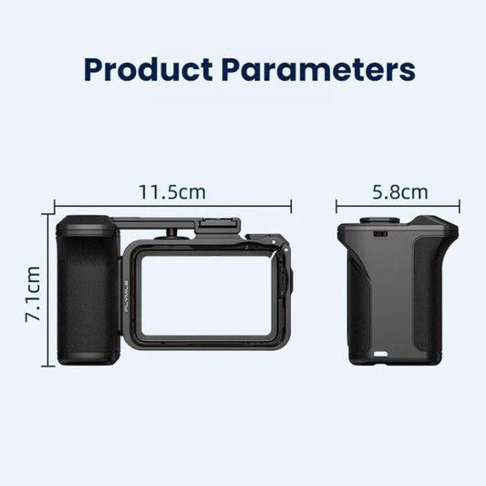 Jaula de liberación Flymile - rápida, marco protector, kit de asa para fotografía callejera para DJI Osmo Action 6 (negro) —…