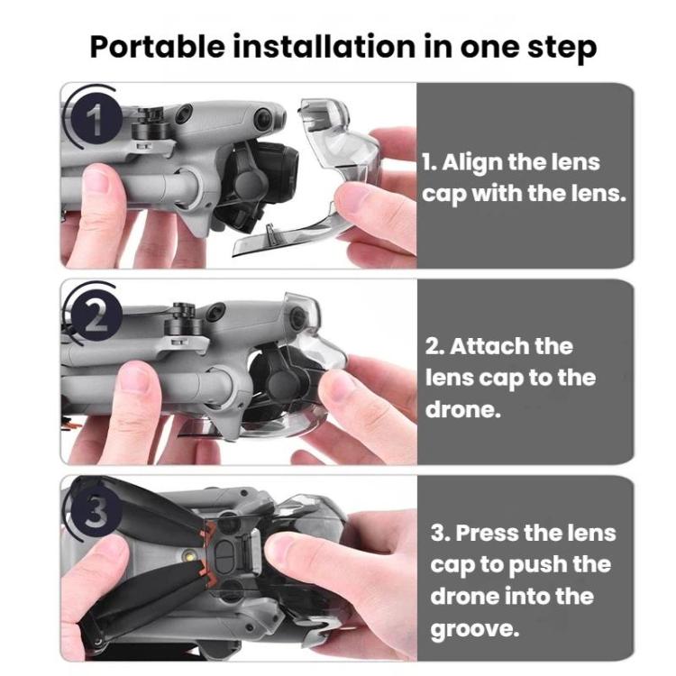 Clip de fijación para tapa de lente BRDRC para DJI Mini 5 Pro (negro translúcido) — imagen 8