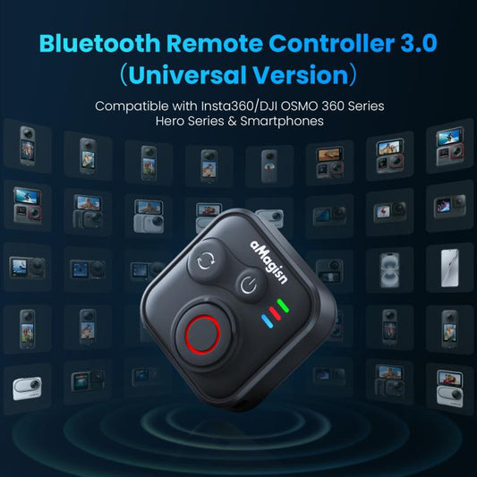 Control remoto Bluetooth 3.0 de aMagisn, versión Universal para Insta360, GoPro Hero, teléfonos inteligentes Android/iOS,, A…