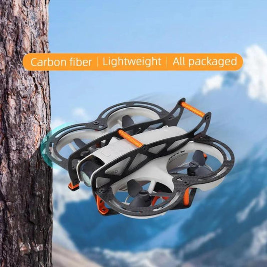 RCSTQ, protección anticolisión de fibra de carbono completa, parachoques protector para DJI Neo (naranja) — imagen 2