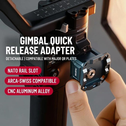 XILETU PC-38A Abrazadera de riel NATO para estabilizador RS Serie Adaptador de montaje QR compatible con Arca-Swiss para DJI…