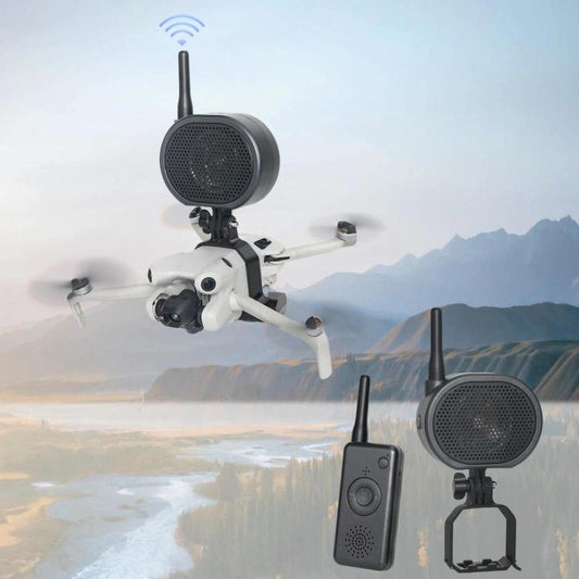 Megáfono para dron, altavoz inalámbrico de largo alcance de 2000 m, altavoz de alto volumen de 120 dB para DJI Mini 4 Pro (n…