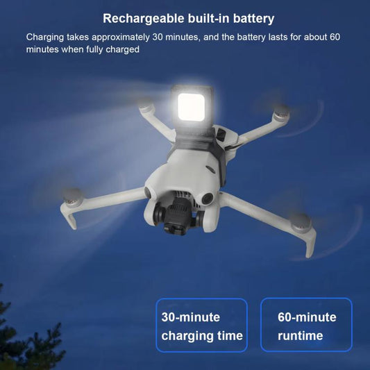 Foco LED ultrabrillante para vuelo nocturno con giro de 180 grados y 3 modos de luz (negro) para DJI Mini 4 Pro — imagen 2