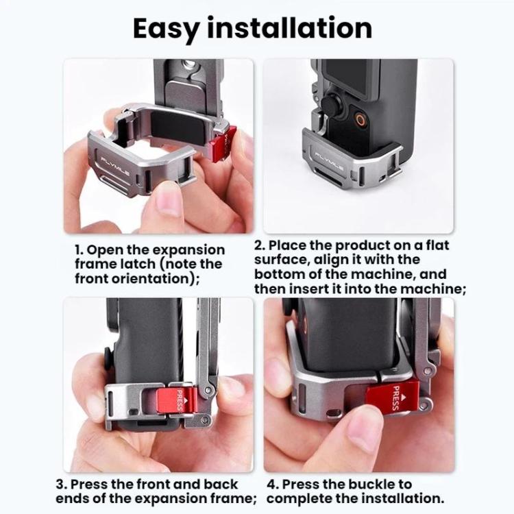 Base magnética multifuncional Flymile (aleación de aluminio) para DJI Osmo Pocket 4 — imagen 13