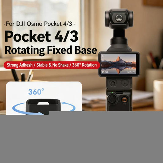 Base de escritorio giratoria de 360 grados con soporte adhesivo antideslizante para cámara /3 para DJI Osmo Pocket 4 (morado…