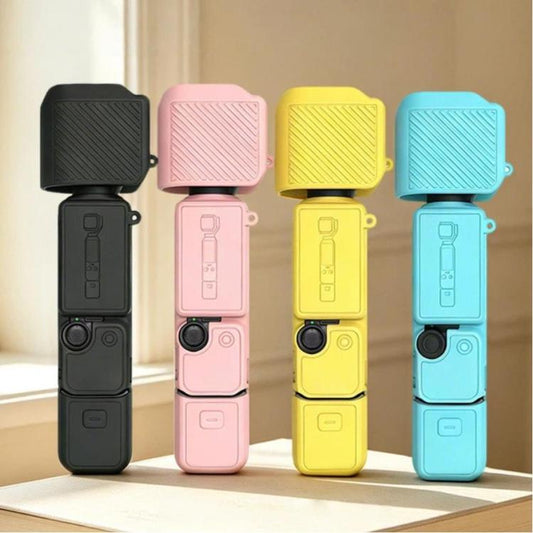 Funda de silicona 4 en 1, kit de protección integral, antiarañazos y a prueba de golpes con cordón para DJI Osmo Pocket 4 (r…