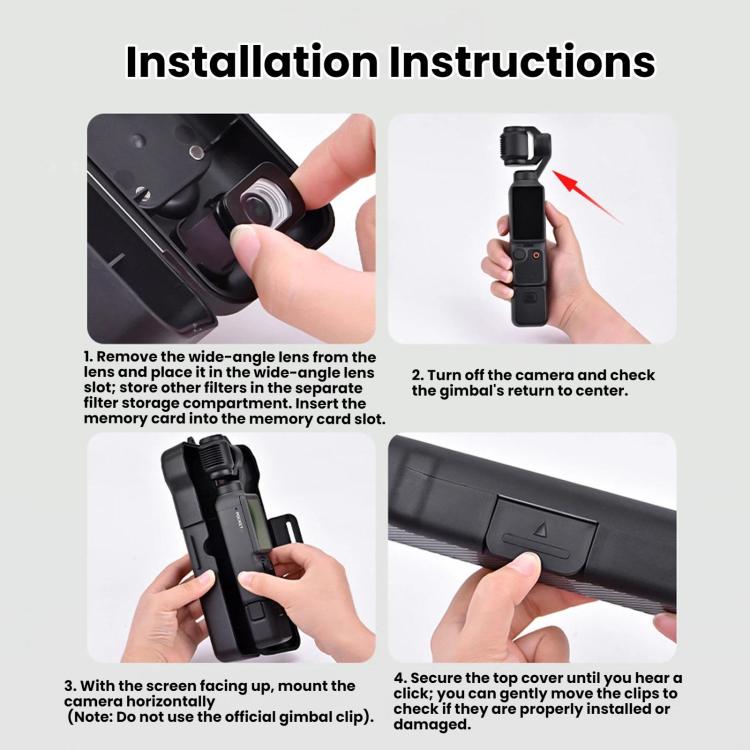Funda protectora para la lente del gimbal BRDRC de la /3 para DJI Osmo Pocket 4 (negra) — imagen 11
