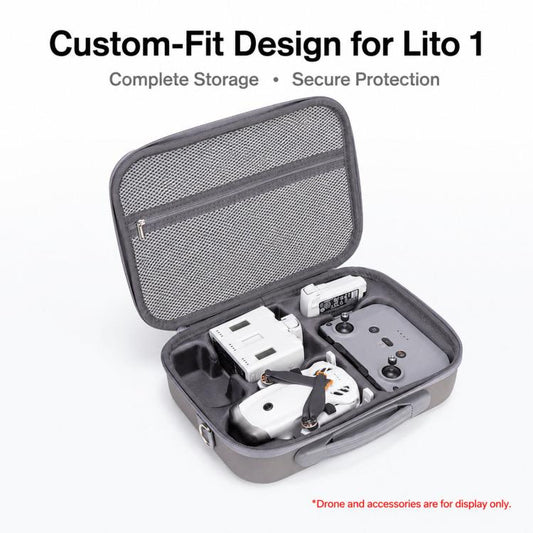 Estuche de almacenamiento portátil para kit de dron Lito 1, bolso de hombro para exteriores (gris) — imagen 2