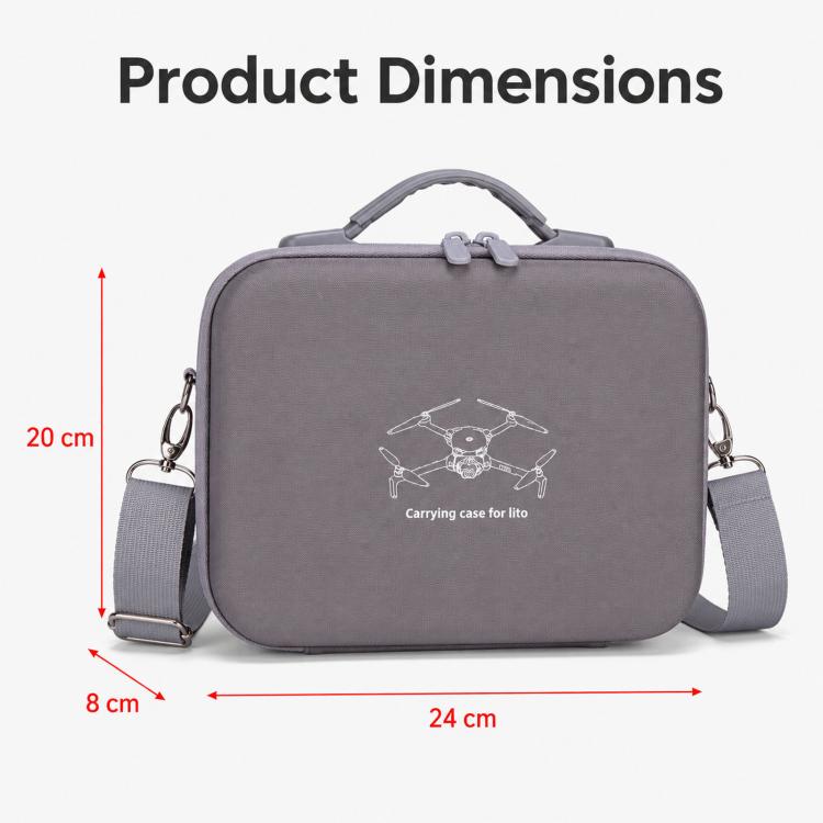 Bolsa de almacenamiento portátil para exteriores con control remoto estándar y dron Lito 1 (negra) — imagen 9