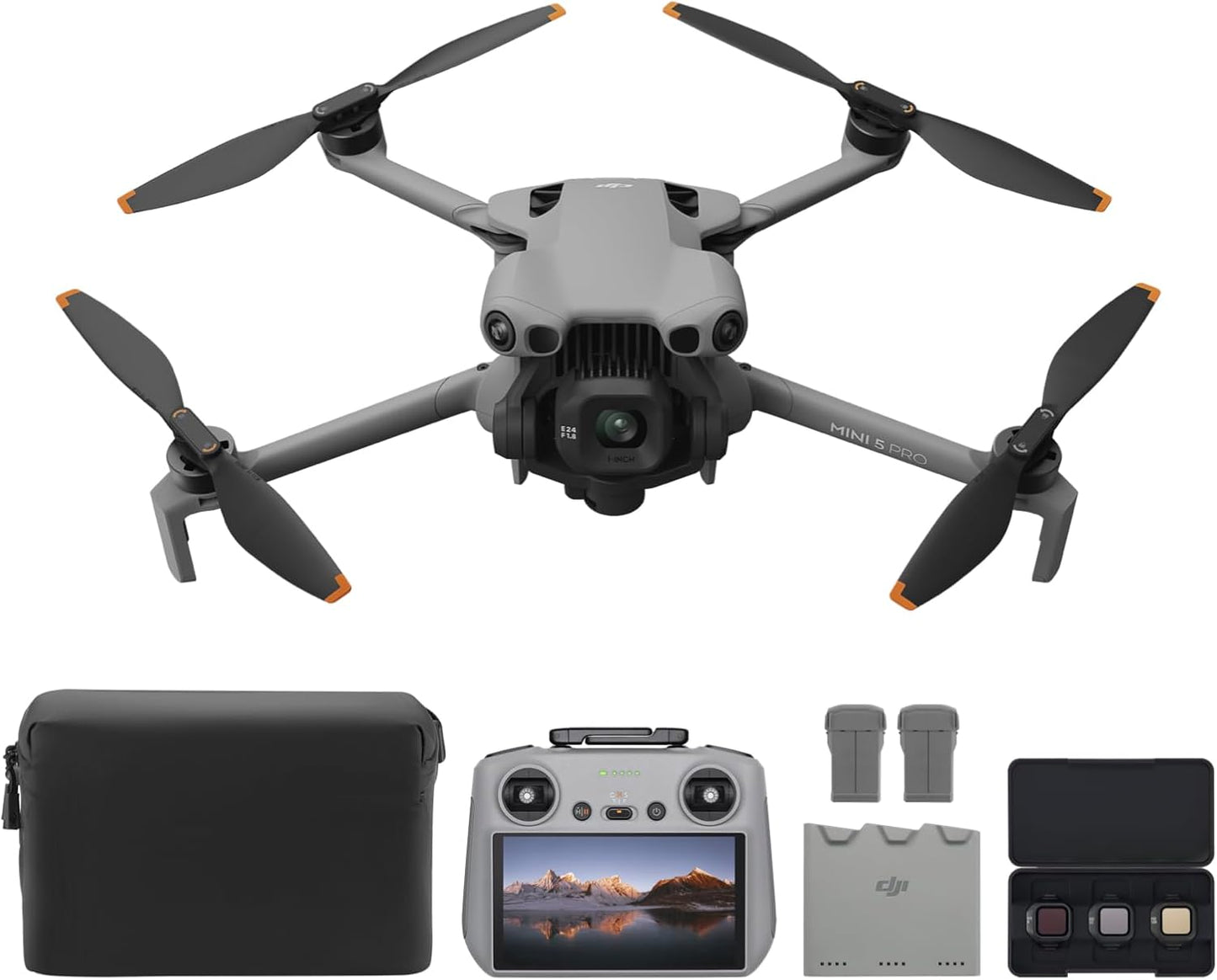 Fly More Combo Plus – Dron 1″ CMOS · 4K/60 fps HDR · Detección de Obstáculos 360° · ActiveTrack 360° para DJI Mini 5 Pro
