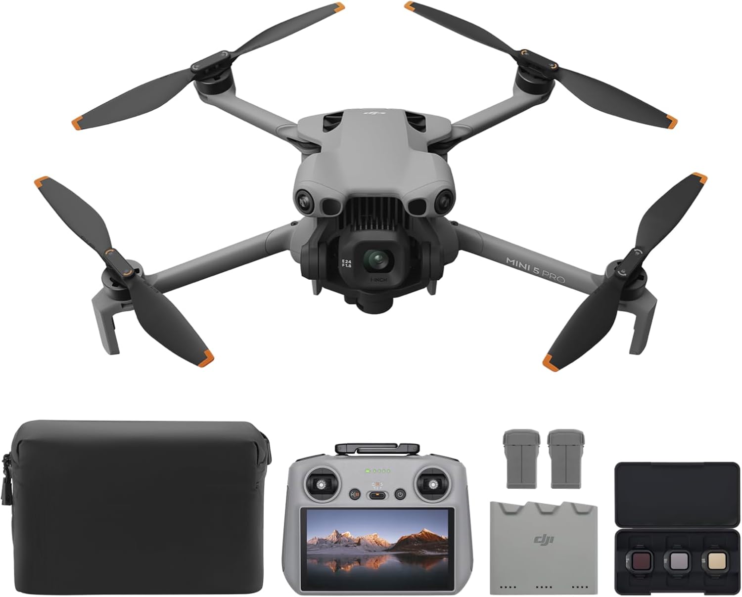Fly More Combo Plus – Dron 1″ CMOS · 4K/60 fps HDR · Detección de Obstáculos 360° · ActiveTrack 360° para DJI Mini 5 Pro