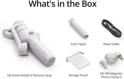 Estabilizador de teléfono de 3 ejes, barra de extensión, seguimiento de objetos, portátil y plegable para DJI Osmo Mobile 6…