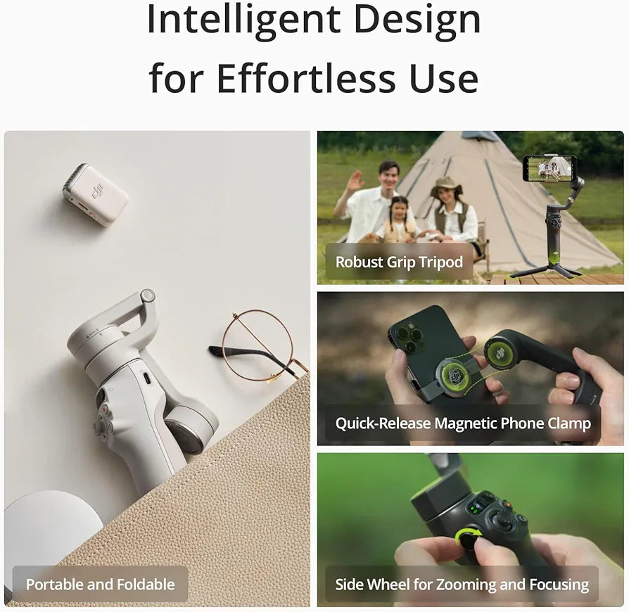 Estabilizador de teléfono de 3 ejes, barra de extensión, seguimiento de objetos, portátil y plegable para DJI Osmo Mobile 6…
