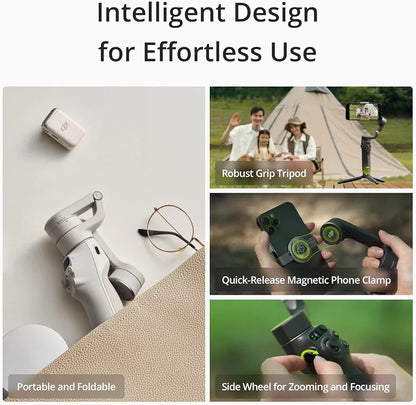 Estabilizador de teléfono de 3 ejes, barra de extensión, seguimiento de objetos, portátil y plegable para DJI Osmo Mobile 6…