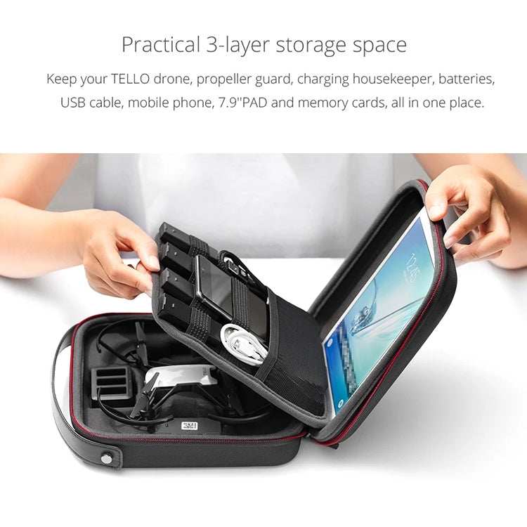 Bolsa de almacenamiento PGYTECH portátil de nailon EVA PU (negro) — imagen 9