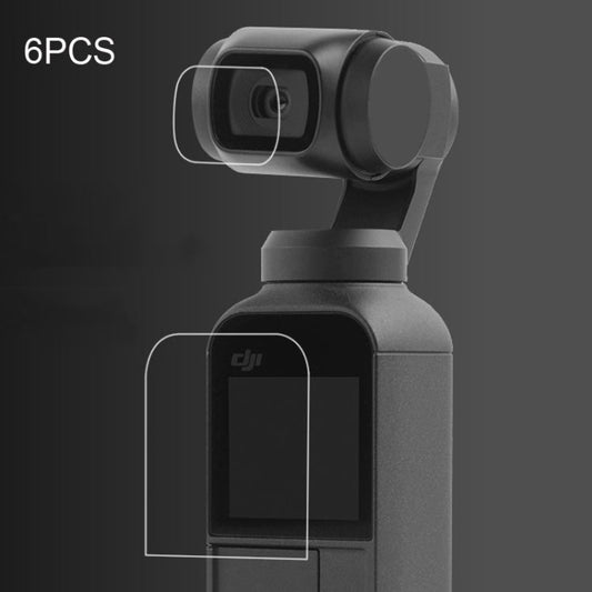 Lente Protector de HD de 6 piezas + película de pantalla para DJI Osmo Pocket