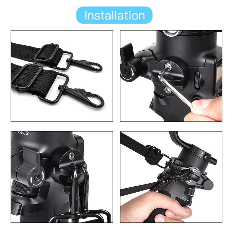 Correa STARTRC Engrosamiento Alivio del estrés para el cuello Cordón Hebilla de cuerda para colgar para DJI RSC 2 (Negro) —…