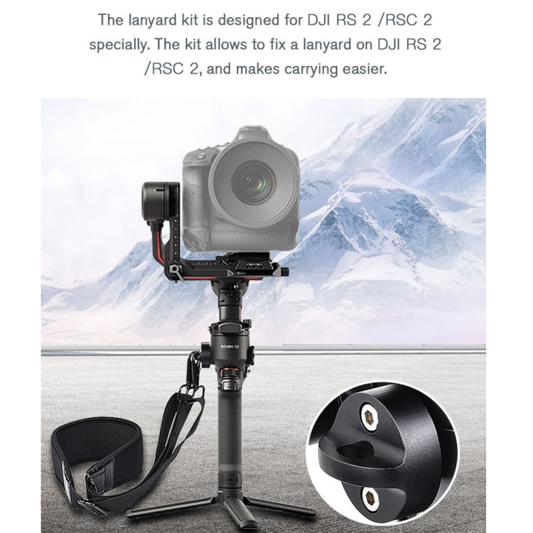 Correa STARTRC Engrosamiento Alivio del estrés para el cuello Cordón Hebilla de cuerda para colgar para DJI RSC 2 (Negro) —…