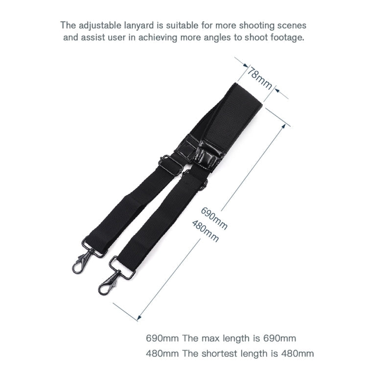 Correa STARTRC Engrosamiento Alivio del estrés para el cuello Cordón Hebilla de cuerda para colgar para DJI RSC 2 (Negro) —…