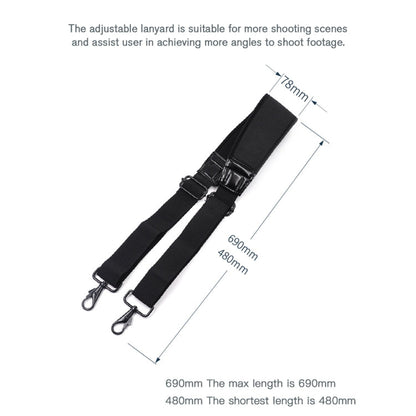 Correa STARTRC Engrosamiento Alivio del estrés para el cuello Cordón Hebilla de cuerda para colgar para DJI RSC 2 (Negro) —…