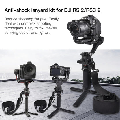 Correa STARTRC Engrosamiento Alivio del estrés para el cuello Cordón Hebilla de cuerda para colgar para DJI RSC 2 (Negro) —…