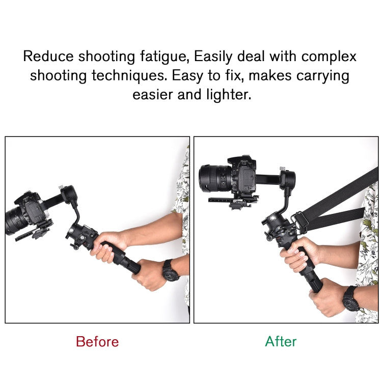 Correa STARTRC Engrosamiento Alivio del estrés para el cuello Cordón Hebilla de cuerda para colgar para DJI RSC 2 (Negro) —…