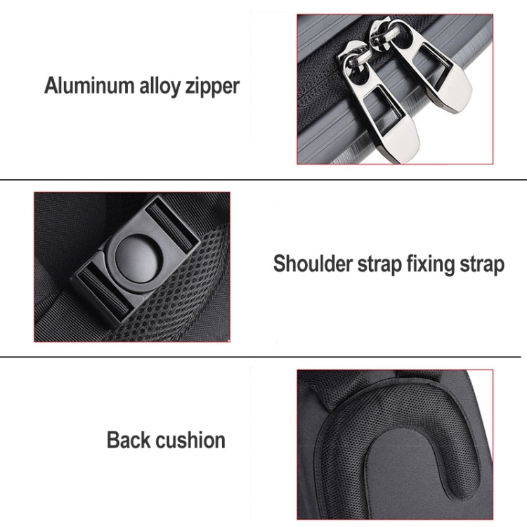Mochila impermeable Hombro Tortuga Caja de almacenamiento Bolsa de viaje al Air libre (gris metálico) para DJI Air — imagen 4