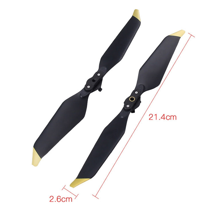 Hélices 2 pares de 8331 de reducción de ruido de liberación rápida CW / CCW para DJI Mavic Pro (Gold) — imagen 4