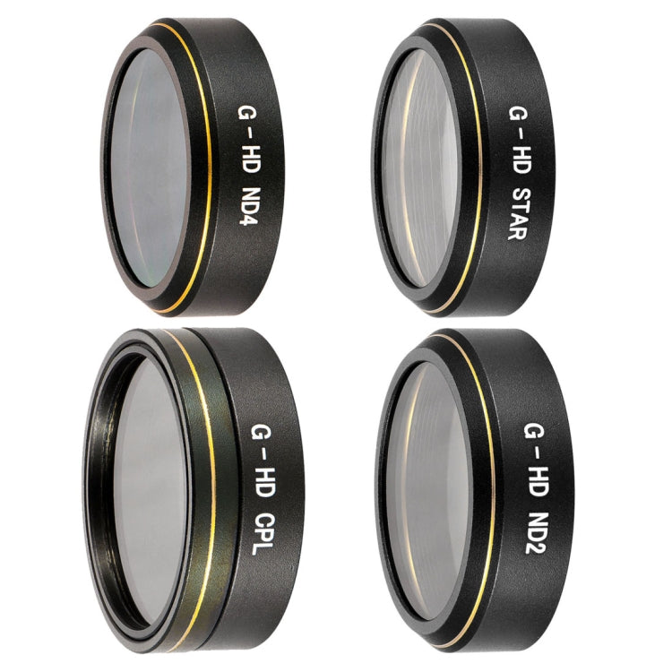 Kits de filtro de lente 4 en 1 HD Dron Star Effect + ND2 + ND4 + CPL