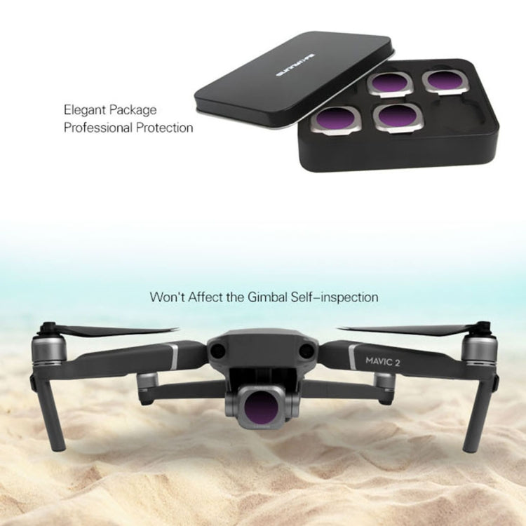 Filtro de lente Sunnylife M2P-FI538 ND8-PL + ND16-PL + ND32-PL + ND64-PL ND-PL para DJI Mavic 2 Pro — imagen 4