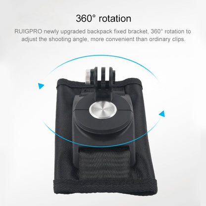 Soporte de mochila de hombro con correa de liberación rápida giratoria de 360 grados para GoPro Hero12 Black / Hero11/10/9/8…
