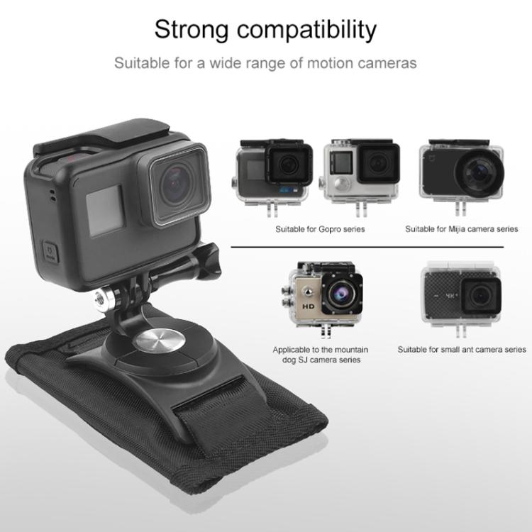 Soporte de mochila de hombro con correa de liberación rápida giratoria de 360 grados para GoPro Hero12 Black / Hero11/10/9/8…