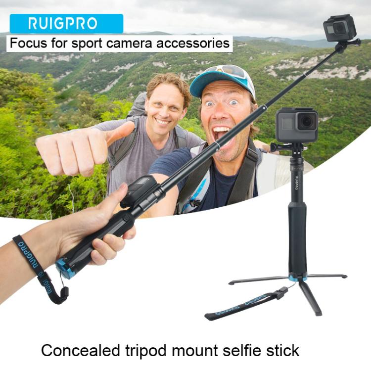 Soporte para trípode plegable portátil Selfie Monopod Stick para GoPro Hero12 Black / Hero11 /10/9/8/7/6/5, Insta360 Ace / A…