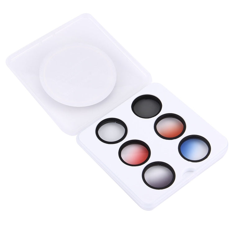 Filtro de lente JUNESTAR profesional 6 en 1 de 34 mm (CPL + UV + Gradual Red + Gradual Orange + Gradual Blue + Gradual Grey)…