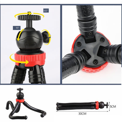 Soporte MZ305 Mini Octopus Flexible Tripod con cabeza de bola para cámaras SLR, Gopro Hero9 Negro / Hero8 Negro / 7/6/5/5 SE…