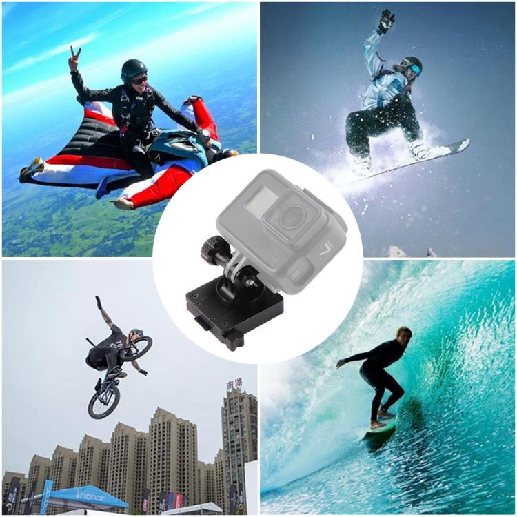 Soporte de aluminio GP244-B para GoPro Hero12 Black / Hero11 /10/9/8/7/6/5, Insta360 Ace/Ace Pro, y otras cámaras de acción……