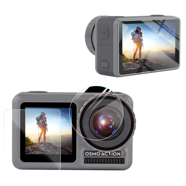 Lente 3 en 1 Pantalla LCD delantera y trasera mica protectora HD para DJI Osmo Action — imagen 2