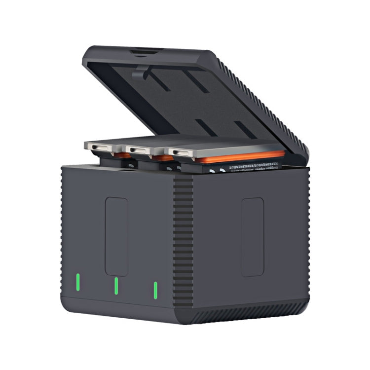 Carcasa de baterías RUIGPRO Caja de cargador de triples USB con luz indicadora LED para DJI Osmo Action — imagen 2