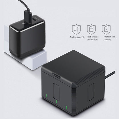 Carcasa de baterías RUIGPRO Caja de cargador de triples USB con luz indicadora LED para DJI Osmo Action — imagen 5