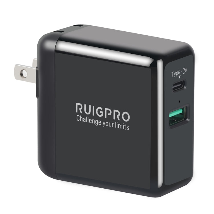 RUIGPRO 5V 3A QC 3.0 + PD Adaptador de corriente de cargador rápido, enchufe de EE. UU para DJI Osmo Action — imagen 2